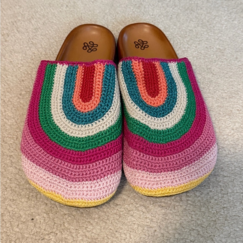 The Sam Rainbow Crochet Slip-On Mules - Picture 3 of 7